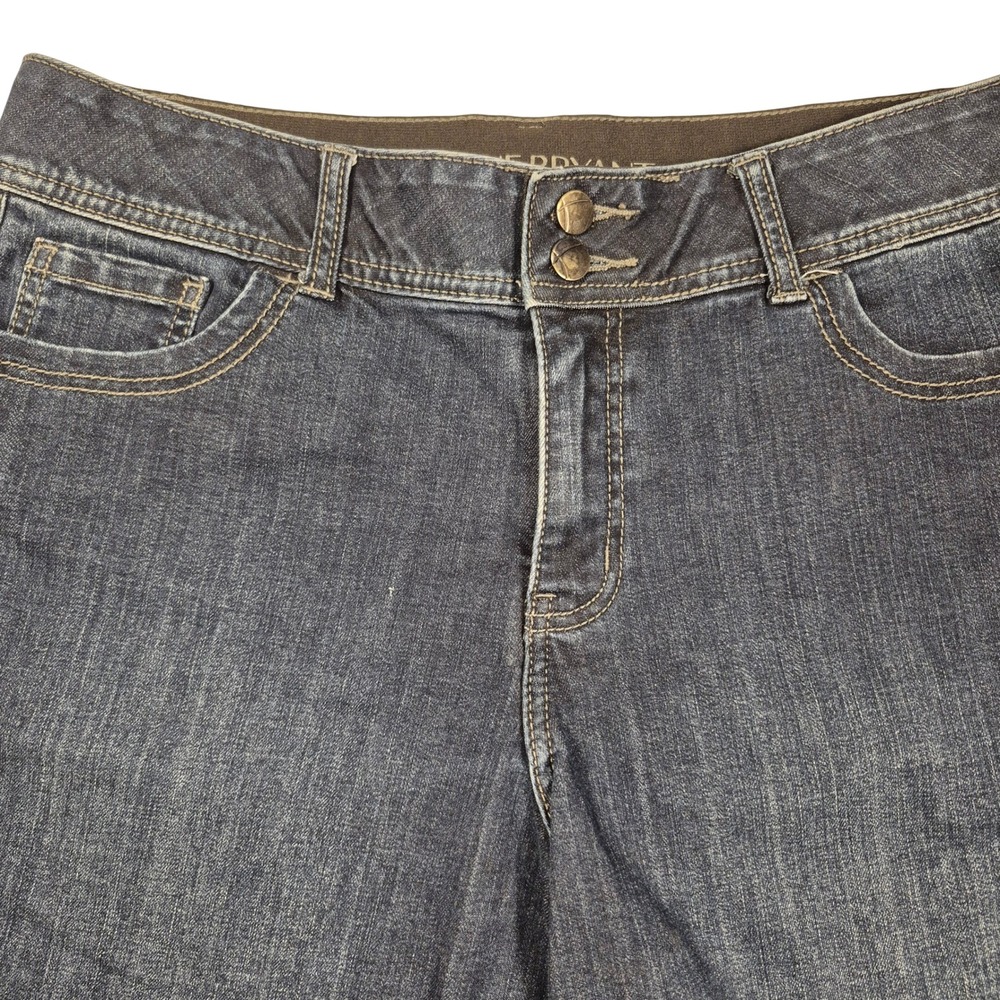 Lane Bryant Bermuda Denim Shorts Tight Tummy Womens Size 16 Dark Wash Stretch - Picture 3 of 7